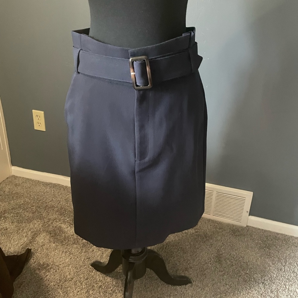 Banana Republic Dark Blue Pencil Skirt with Belt